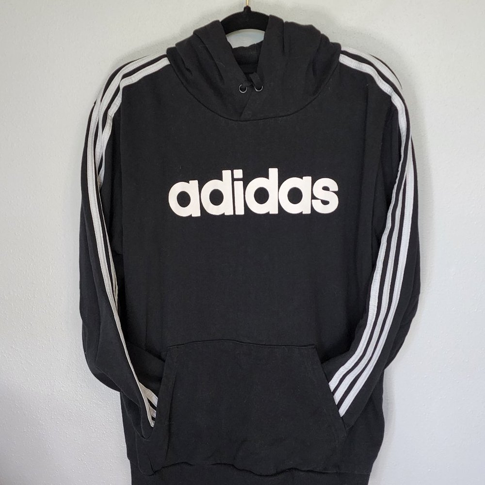 Adidas Mens XL hoodie sweatshirt, black